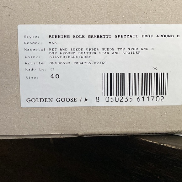 New Golden Goose running sole gannet to spezzati edge around sneakers size 40 - Picture 4 of 7
